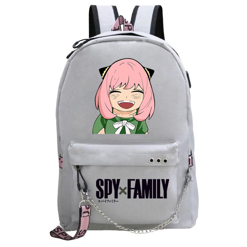 Casa dei Giochi Spia Zaino Scolastico Periferico Anime Zaino con Catena e Nastro per Studenti Zaino Casual Zaino Scolastico Ania
