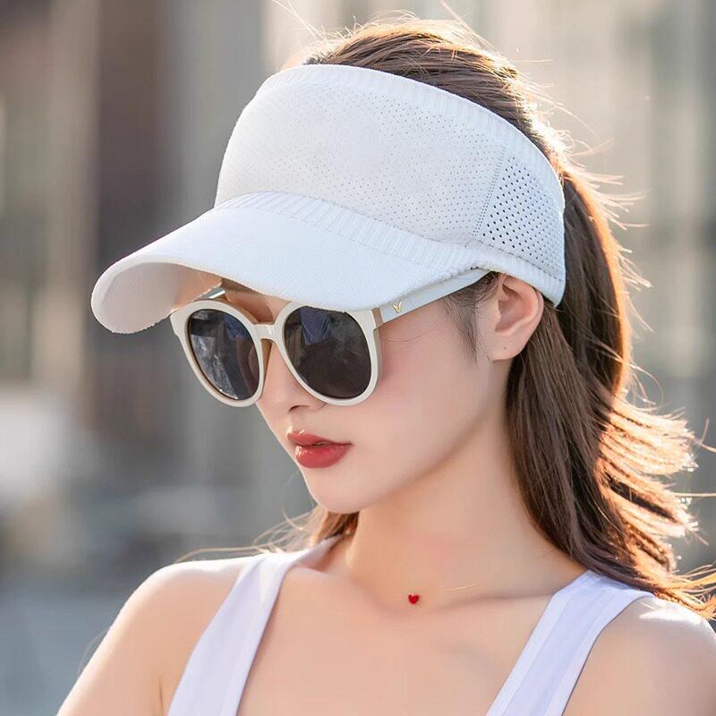 Summer Breathable Visor Hat Outdoor Sports Openwork Mesh Sun Protection Hat, Uv Protection Sun Hat