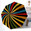 1pc Color Wheel Automatic Folding Umbrella - Design, Durable Iron Frame for Travel, Outdoor, Beach Fashion Accessory A0920017