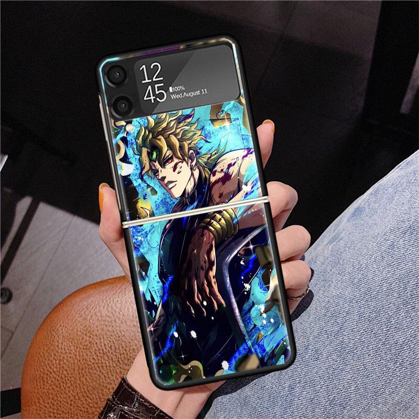 JoJo Adventure Dio Diego Brando Phone Case For Samsung Z Flip 7 6 5 4 3 Galaxy ZFlip7 ZFlip6 ZFlip5 ZFlip4 ZFlip3 5G Print Cover