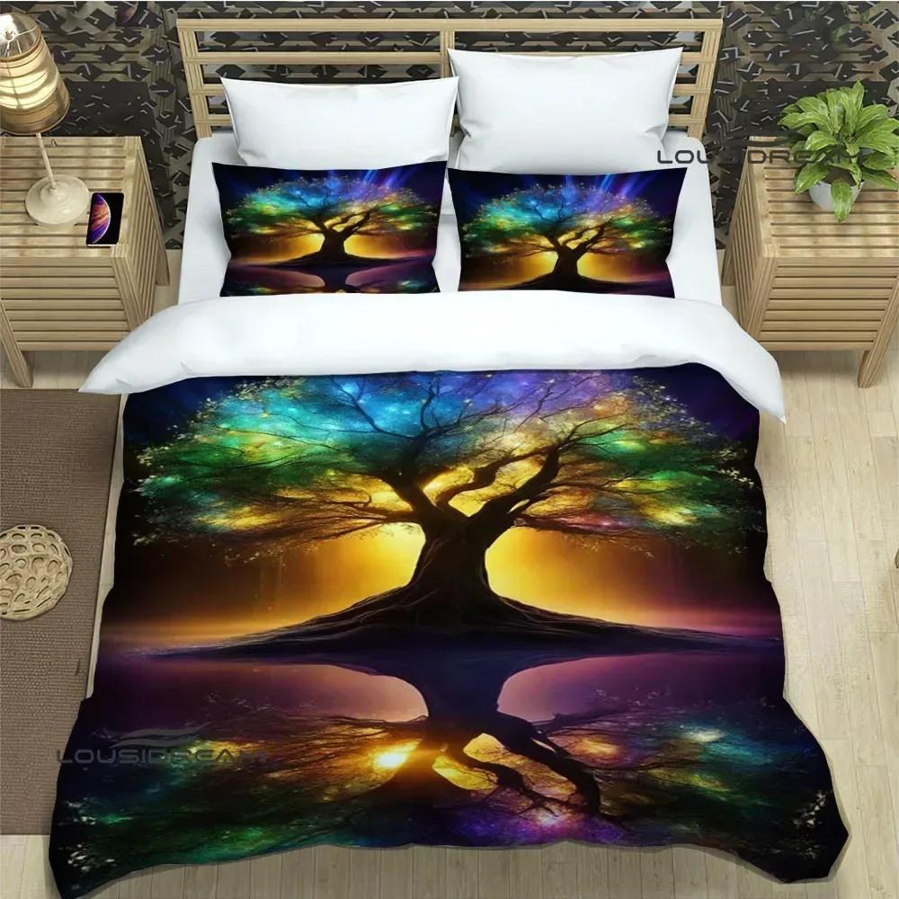 Tree of Life printed Bedding Sets exquisite bed supplies set duvet cover bed comforter set bedding set luxury birthday gift