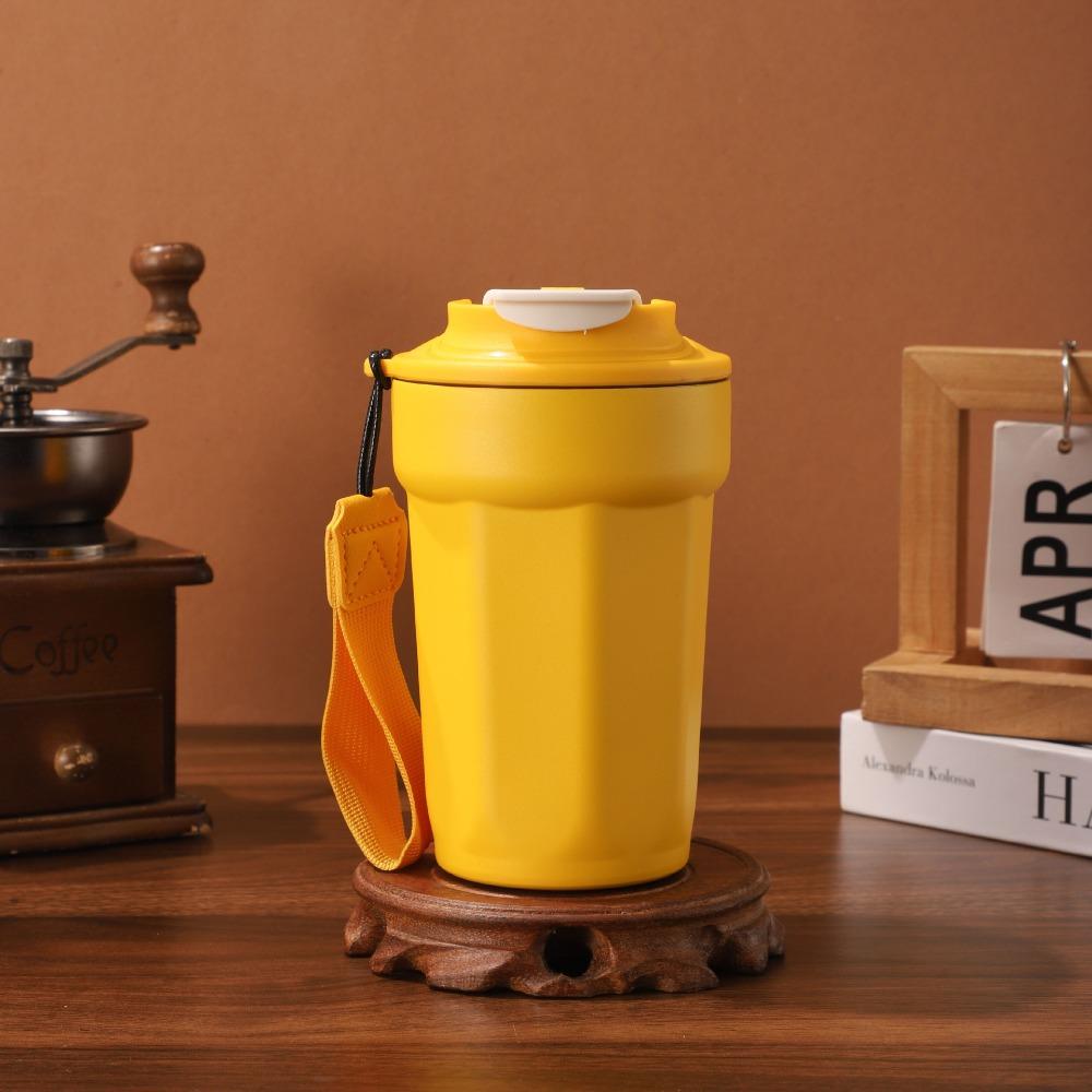 Large Capacity Eight-Angle Coffee Cup with Lid Vacuum Insulated Cup For Keeping Iced Coffee Tea