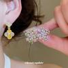 Whispering Between Flowers~ Silver Needle Zircon Flower Stud Earrings, New Sweet Wind Earrings, Light Luxury High-end Earrings for Women