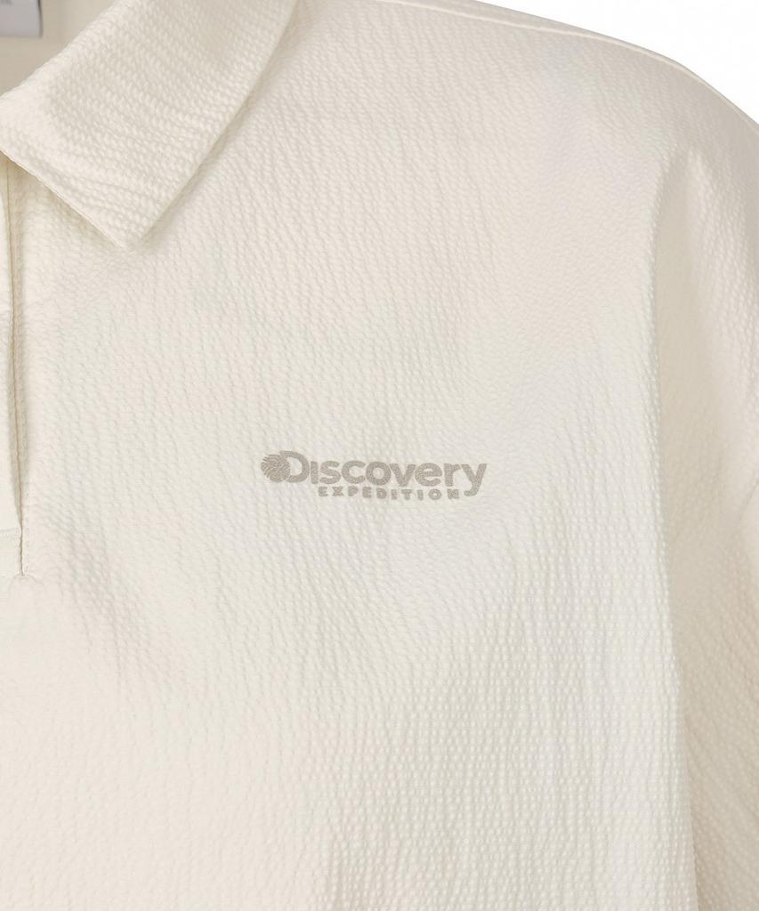 DISCOVERY EXPEDITION Women'S Seersucker Woven Polo Shirt (Ivory)
