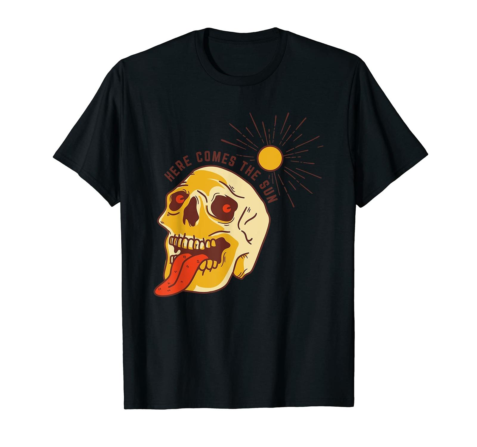 Here Comes The Sun Skull Summer T-Shirt T-Shirt S разноцветный