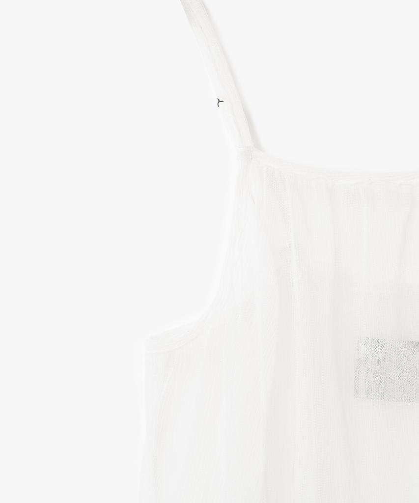 MILLO WOMEN Sheer Frill Dress [White]
