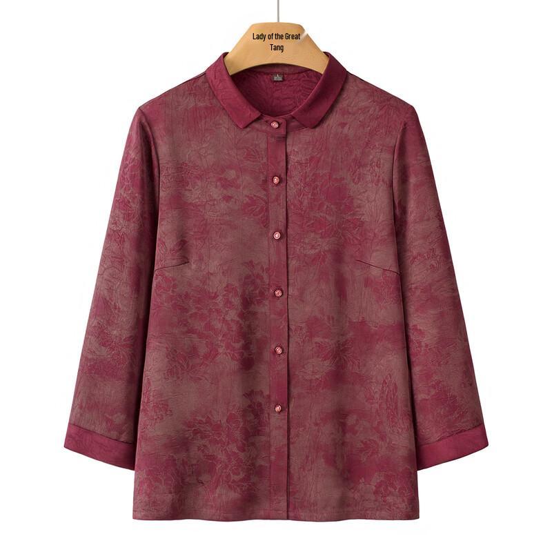 Mid-Aged & Elderly Women s Spring/Summer Blouse 3XL
