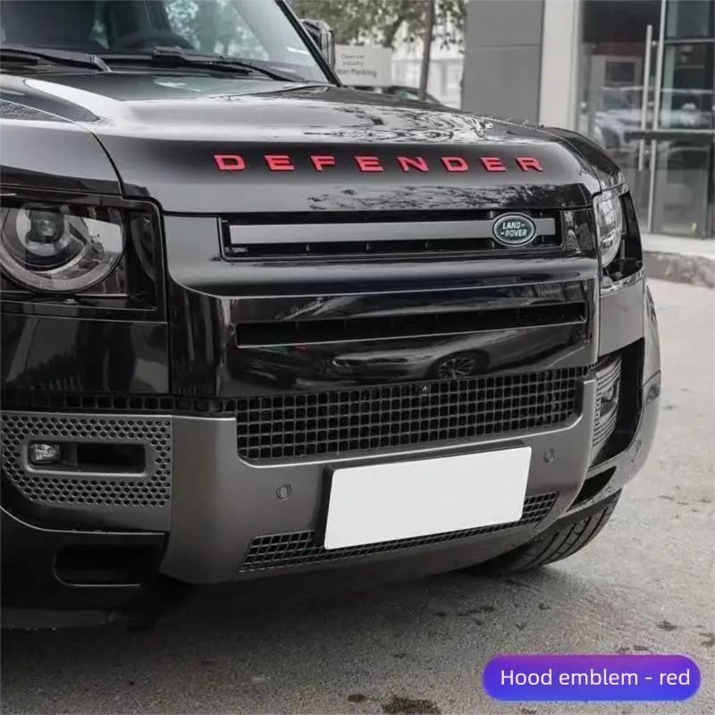 Letter Sticker for Land Rover Defender Hood, Front Bonnet Logo Emblem Badge, Exterior Decoration Modification FG3