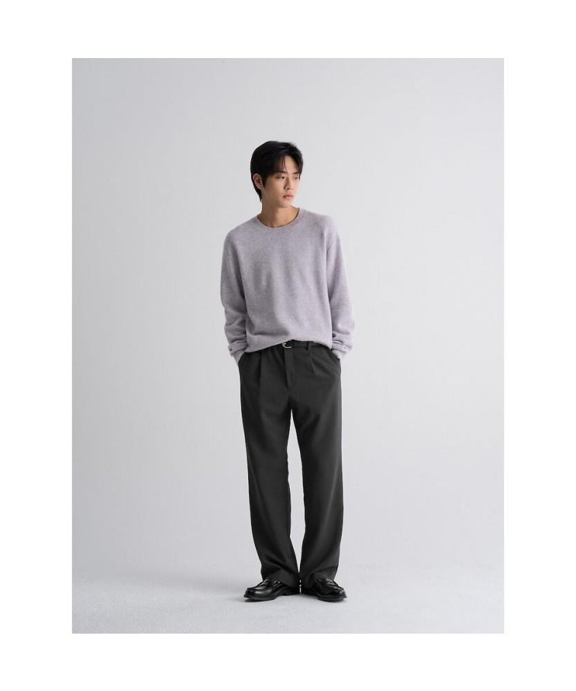 8seconds [Everyday Slacks] Fleece-Lined Semi-Wide Fit Slacks - Ash