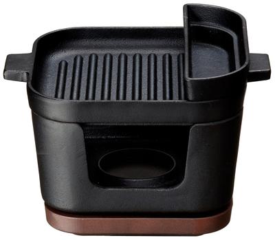 Ishigaki Sangyo Gusseisen Ca. Breite x Tiefe x Höhe Körperkapazität 250ml Tasse 90ml Induktionskompatibel Delish Life COLO Quadratische Grillpfanne mit