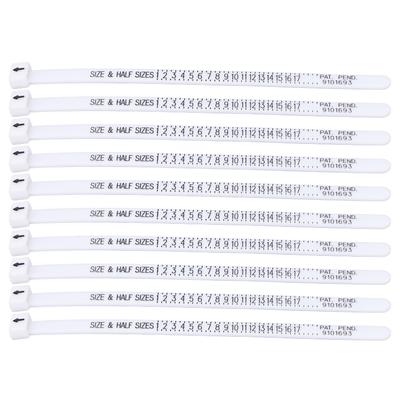 10 Stück Ringmaß-Set Klar Genaue Skala Finger Messband für Schmuckmessung US-Größe