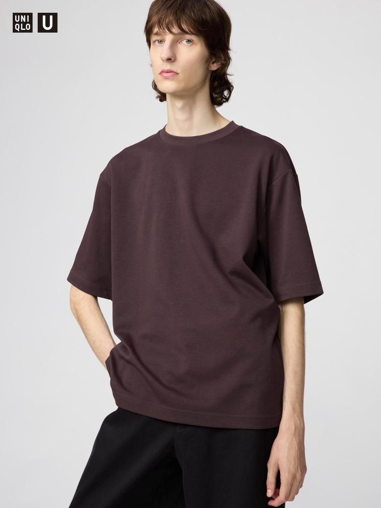 Uniqlo Airism CoTTon Oversized Tričko s kulatým výstřihem T