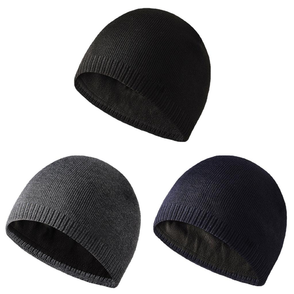Men's Autumn/Winter Warm Pullover Hat Straight Edge Hat Outdoor Leisure Hat Knitted Wool Hat