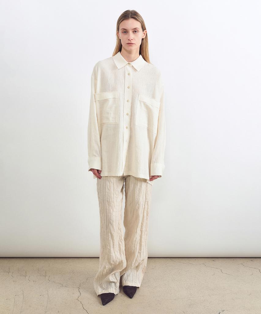 INSILENCE WOMEN Pleated Pants Beige