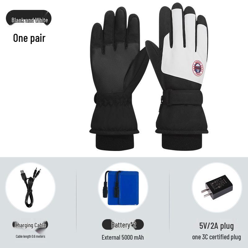 Wireless Rechargeable Waterproof Heated Gloves for Winter Cycling and Motorcycling