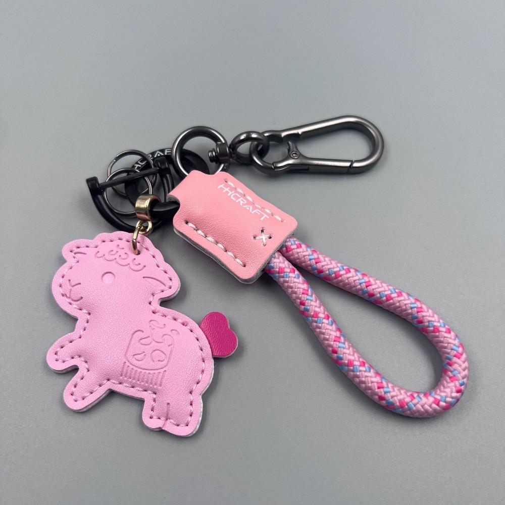 Wrist Strap Goat Pendant Nylon Braided Rope Lamb Bag Charm Goat Car Keychain Backpack Decor
