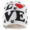 2000s Knit Brimless With Letter Heart Jacquard Design Soft Acrylic Winter Pullover Hat For Unisex Adults Teens Daily Wear