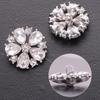 Designer Rhinestone Flower Buttons Hollow 3Pcs 15mm 21mm 25mm DIY Craft Accessories For Home Sewing Projects