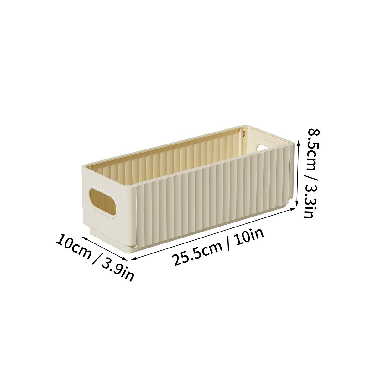 

WORTHBUY Cabinet Plastic Folding Storage Box With Handle Large Capacity Seasoning Jar Organizer Box Kitchen Storage Organization