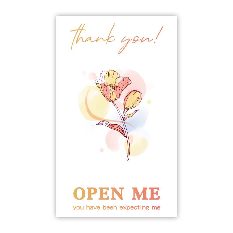 50-pack Airplane-Themed Thank You Box Sealing Stickers for Packaging and Decoration