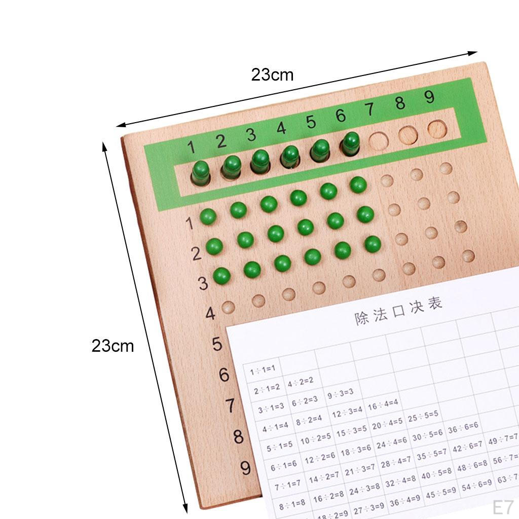 Wooden Math Teaching Aids Addition Multiplication Toys Board Early Learning Development Toddlers