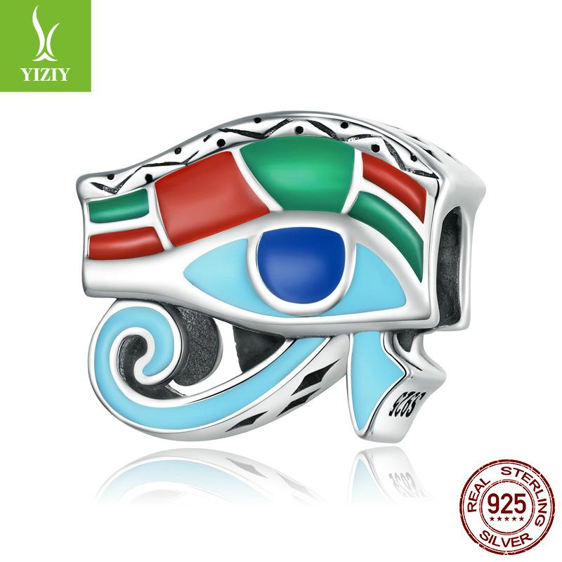 Devil'S Eye Diy Bracelet Beads Loose Beads, Accessories S925 Sterling Silver Eye Beads