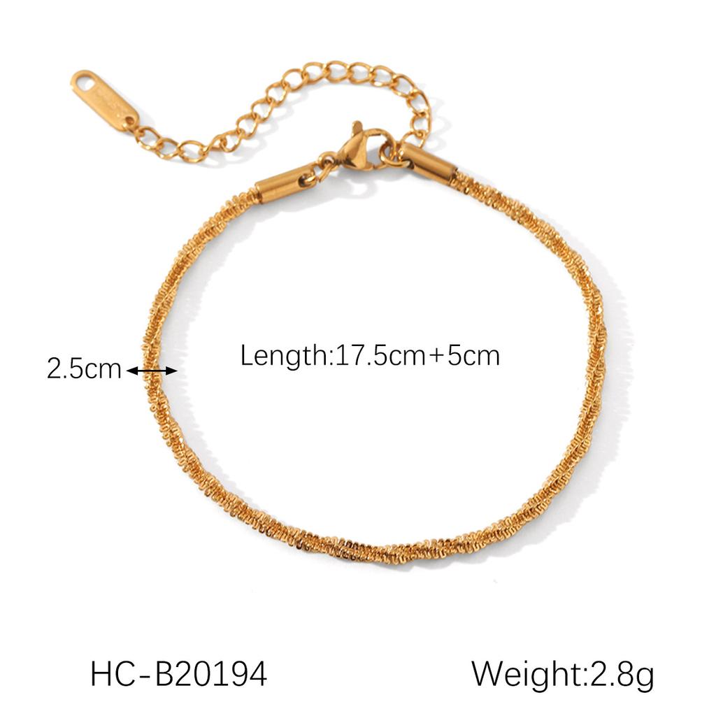 Fashion Multi Chain Bracelet Twist Blade Figaro Snake Chain Design Long Lasting Jewelry