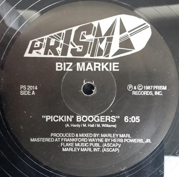 

12-дюймовая пластинка BIZ MARKIE - Pickin Boogers PS2014 Prism 1996 US Рэп и хип-хоп/R&B Б/У