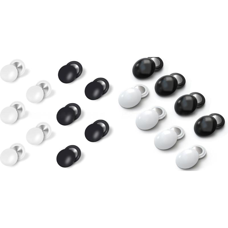 8/10 Pezzi Clip per Pettorale da Gara per Corridori Maratone Fissaggio Pettorale Magneti Facili da Usare Fibbie per Numero di Gara in Bianco Nero
