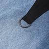 Herbst Europäischer Amerikanischer Stil Schwarz Blau Unregelmäßiger Patchwork Weiter Bein Laufsteg Jeans für Damen
