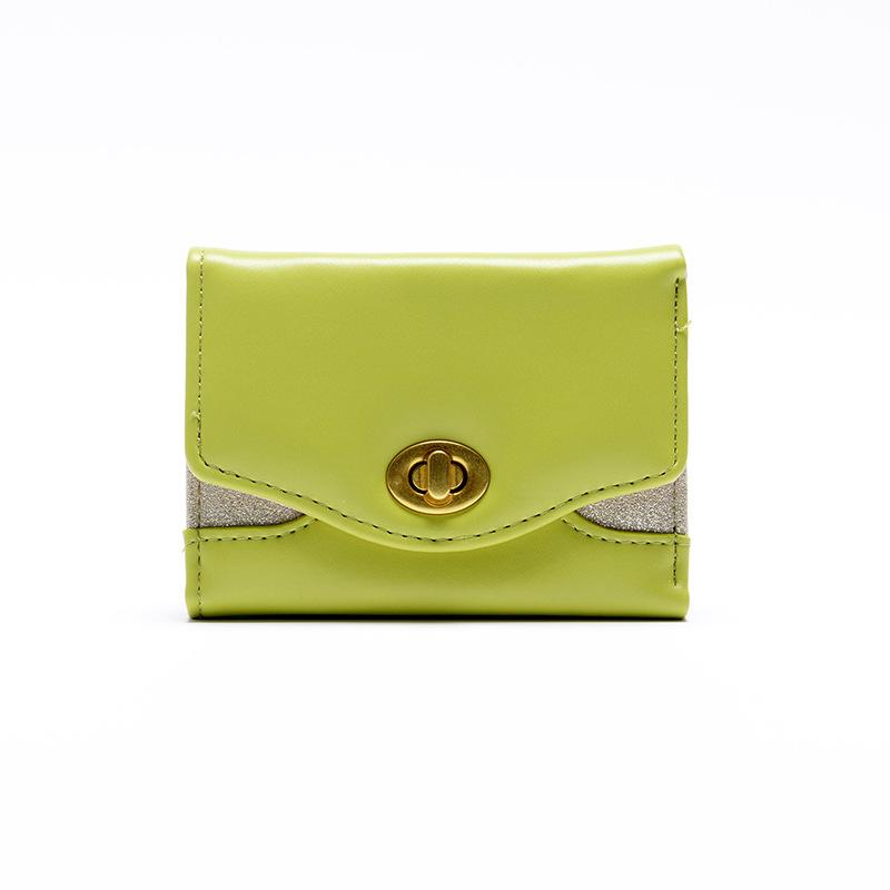 Women's short wallet, cute large capacity, multi-card position, simple ins student lock 30% off change bag tide