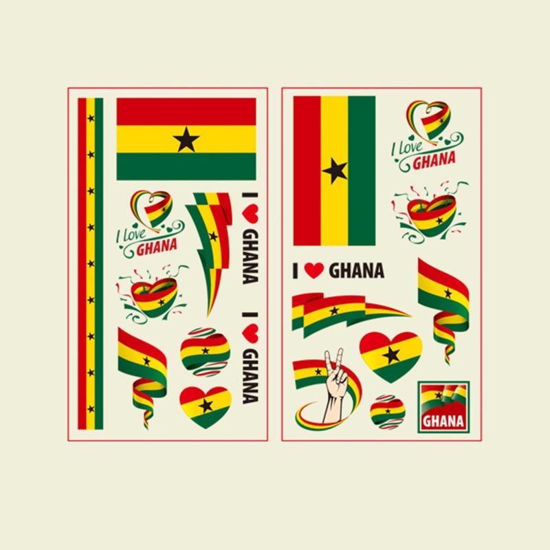 Neu! 10 Stück Katar WM Flagge Tattoo Aufkleber Premium Wasserdicht Temporärer Aufkleber für Fußballparty