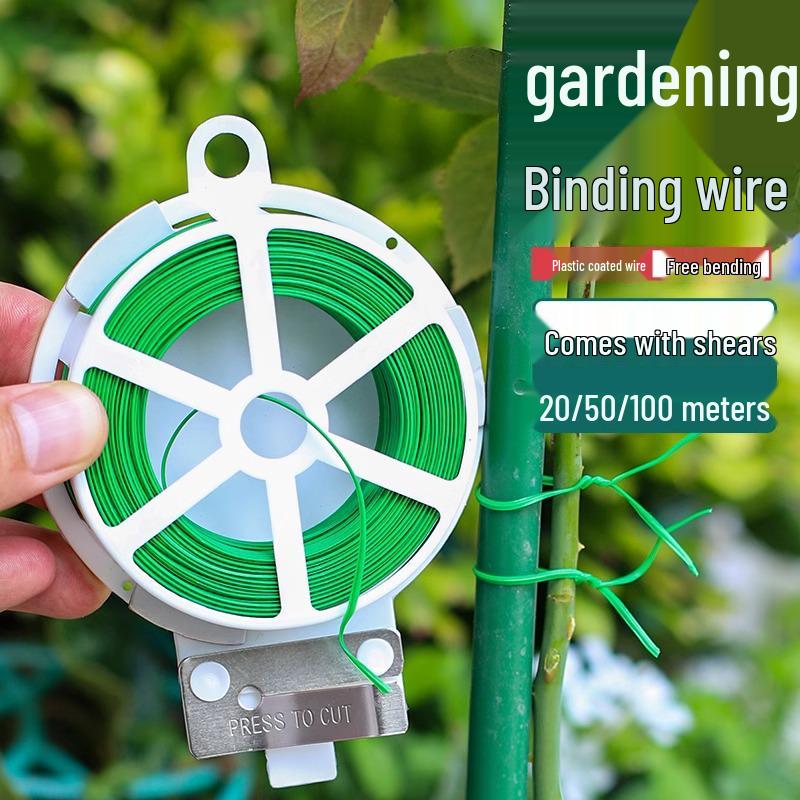 Plastic-Coated Wire Tie for Plants and Flowers