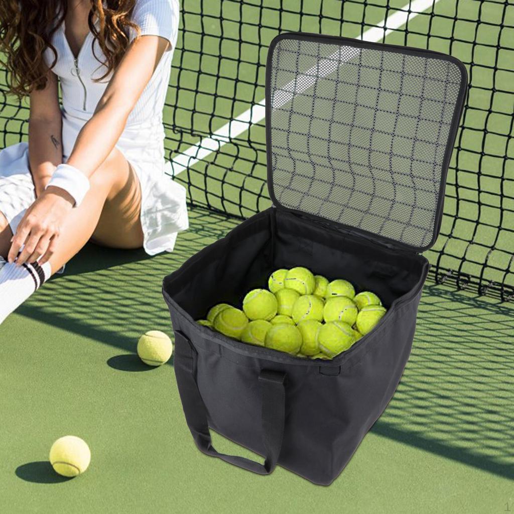 Tennis Ball Cart Bag Accessories for Teaching Premium Holds 150 Balls with Handle Carrying Tote