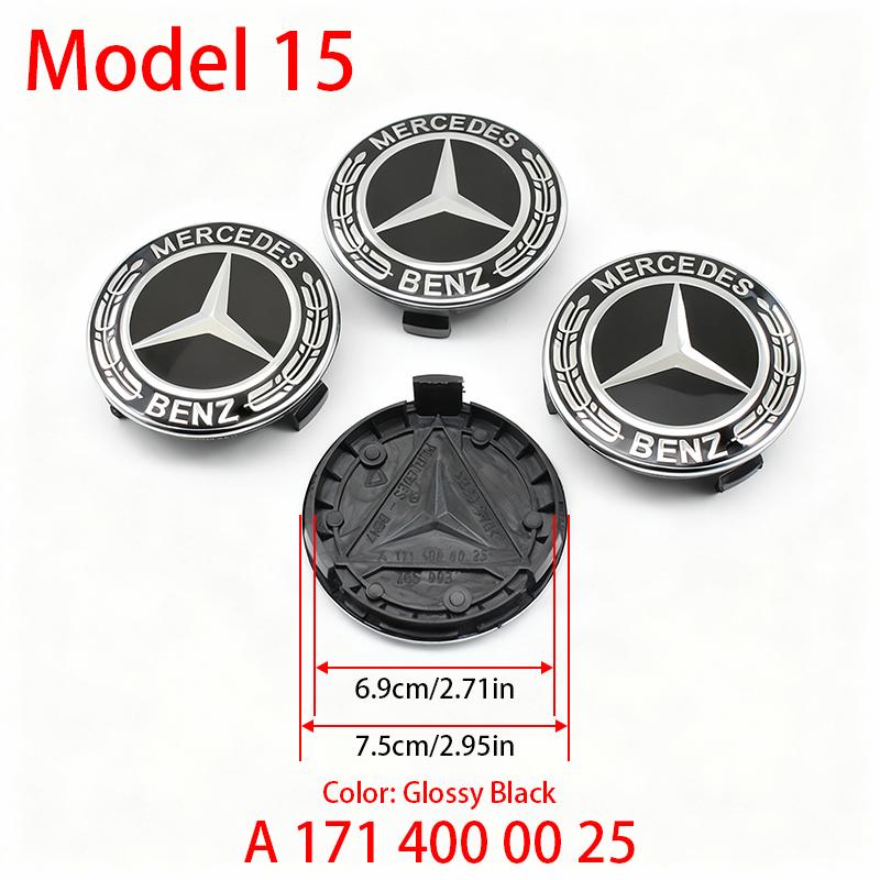 4Pcs 60mm 75mm Car Wheel Center Logo Badge Hub Cap For Mercedes Benz W211 W205 W213 W203 C218 A207 CLA CLS E Class Accessories