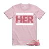 9060 Lace Pink Salt Eraser White T Shirt Match HER