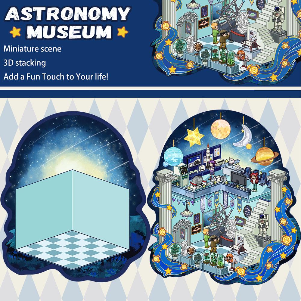 

3 шт. Наклейка Музей астрономии Миниатюрная гостиная Современный пейзаж Дом Декомпрессия Уличная одежда Скейтборд ПЭТ Подарочные наклейки
