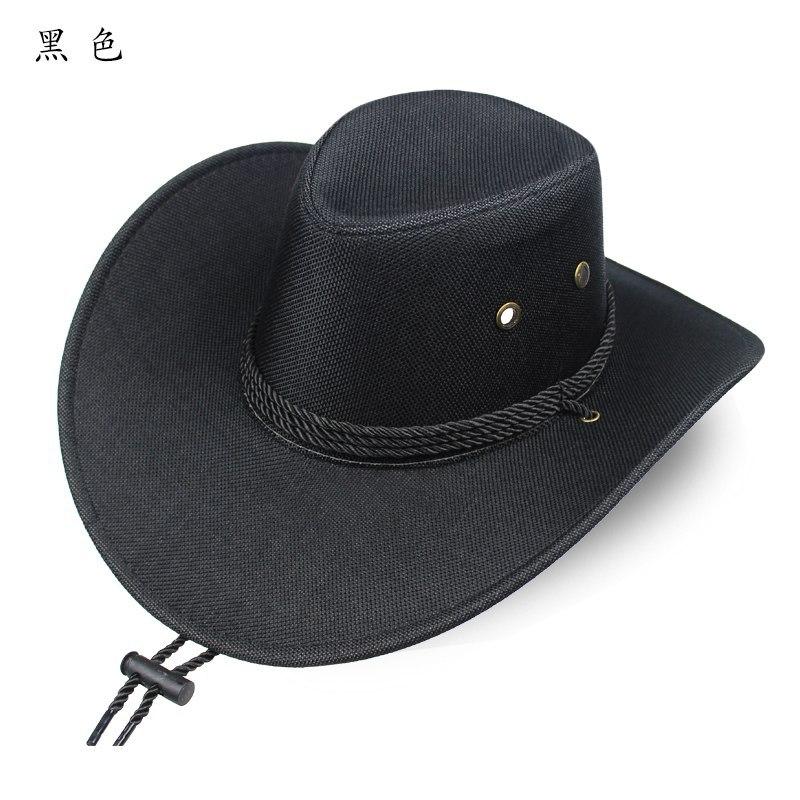 Hat Men's Big Eaves Sun Hat Outdoor Beach Hat Sun Hat Men's Hat Mountaineering Hat Panama Cowboy Hat