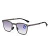 Fashion Metal Folding Bifocal Reading Glasses Progressive Color Anti Blue Light for Near and Far Sight