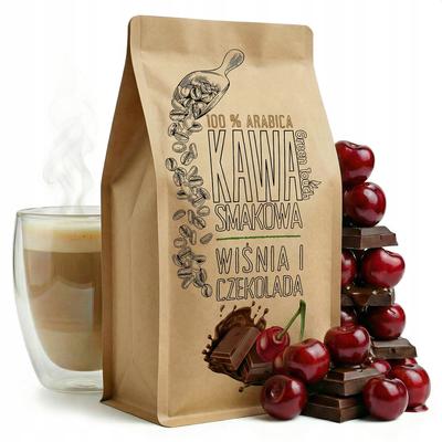 Flavored Whole Bean Coffee Cherries In Chocolate Arabica 1 Kg Green Touch