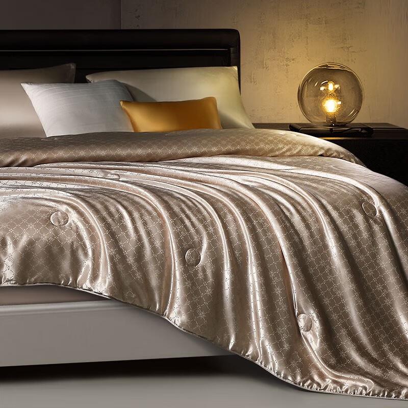 FUANNA 100% Mulberry Silk All-Season Jacquard Antimicrobial Duvet