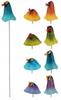 Decorative Spade Plastic Mushroom Ornament On a Stick 67 Cm 1 Pc.
