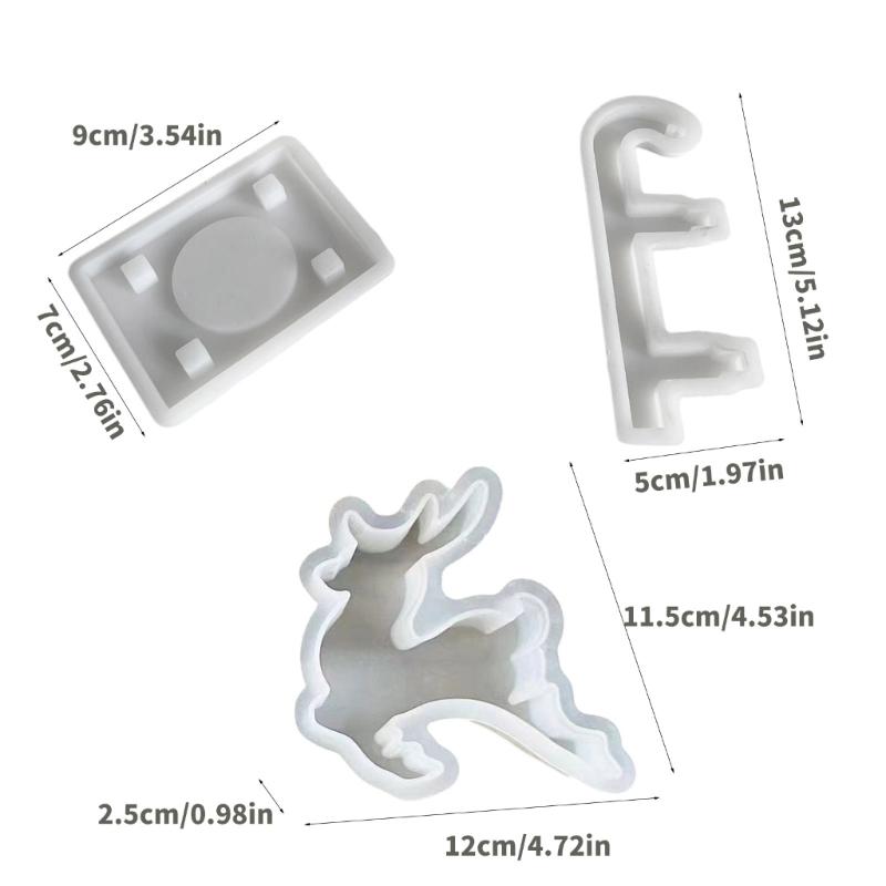 Stylish Handmade Soap and Candle Crafting Christmas Silicone Mould Flexible Home Decoration Supplies for Art Projects