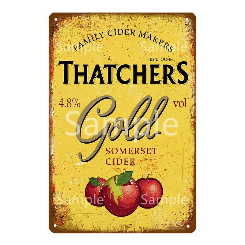 Thatchers Plaque Früchte Bananen Metallschild Vintage Bauernhof Dekoration Heimdeko Wandaufkleber Ladenmalerei Restaurant Poster YL168