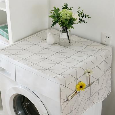 Refrigerator Protective Cover Dust Proof Cotton Linen One Size Fits Most Fridge Oven Dryer Washing Machine Modern Design