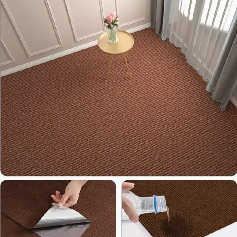 Room Decoration Staircase Carpet Living Room Water Uptake Rugs for Bedroom Kitchen Home Decor Bathroom Self-adhesive Solid Color