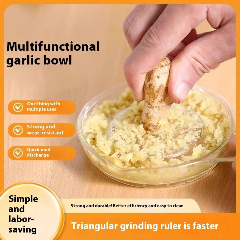 Food Gadgets Plastic Ginger Garlic Grater Tools Masher With Lids Kitchen Fruit Vegetables Hand Grinder Portable Round 3