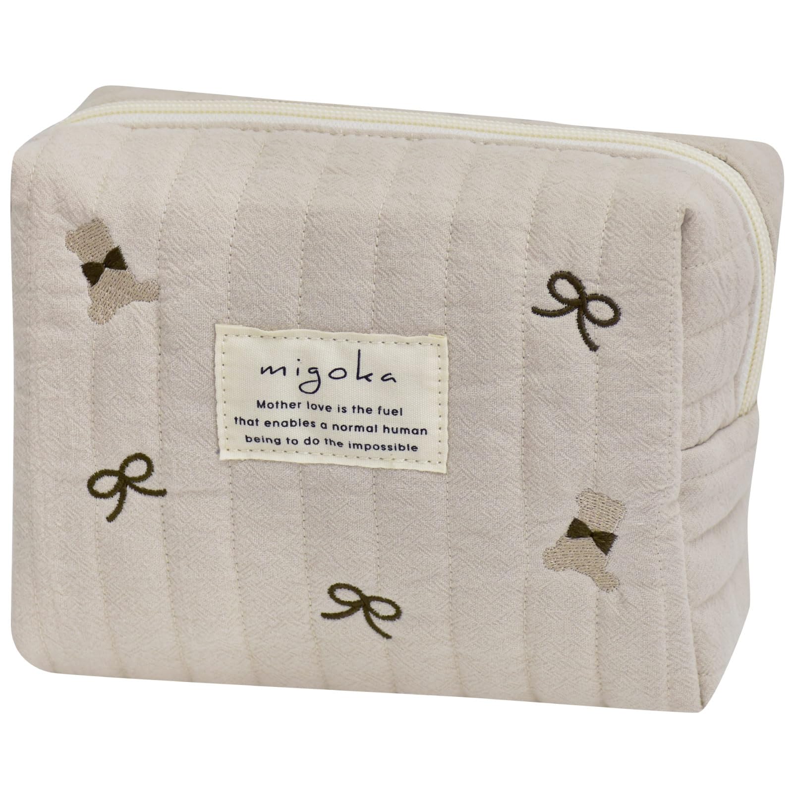Scattered embroidery Nubi fluffy pouch