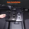 ABS Carbon Style Car Gear Panel Trim Cup Holder Cover For Honda Pilot 2016-
