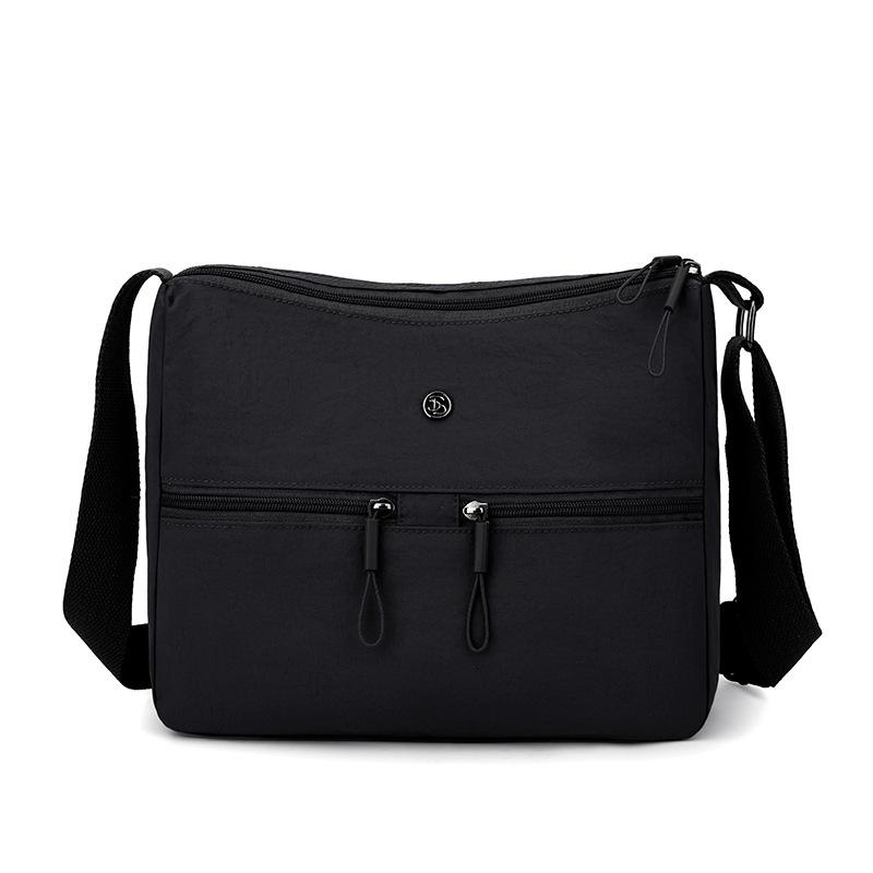 

Женская нейлоновая сумка сумка через плечо однотонная сумка на плечо чёрный